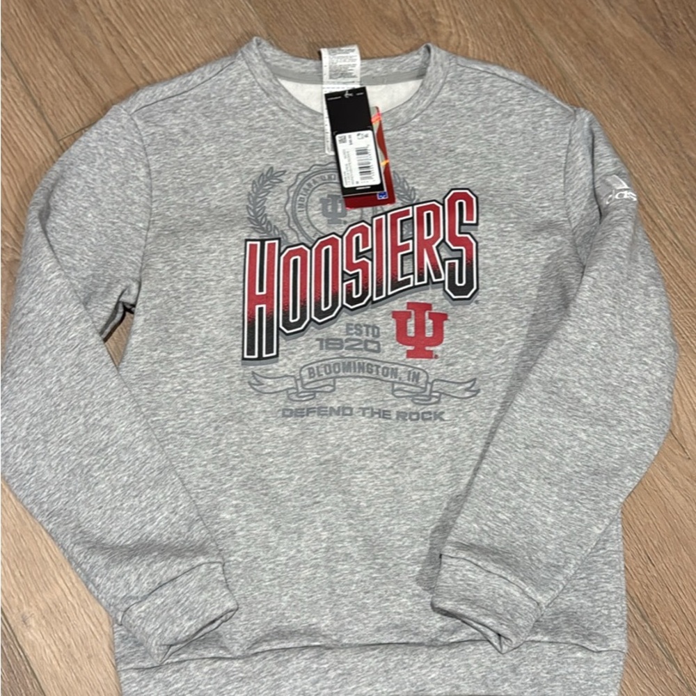 Hoosiers Adidas Crew size youth large Indiana Hoosier